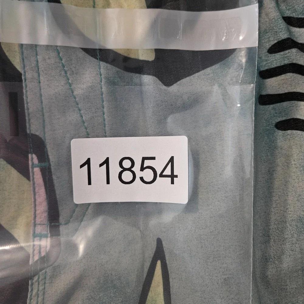 NWT Volcom‎ Stoneys Board Shorts Swim Trunks Men Small Geometric Green Black - Picture 11 of 11